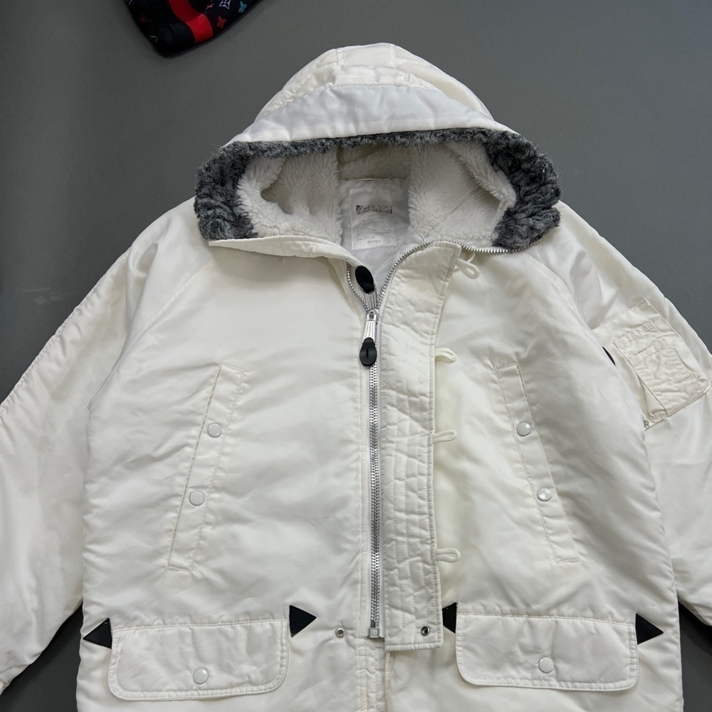 Japanese Military Fur Lined Zip Puffer Flight Jacket - Picture 6 of 16